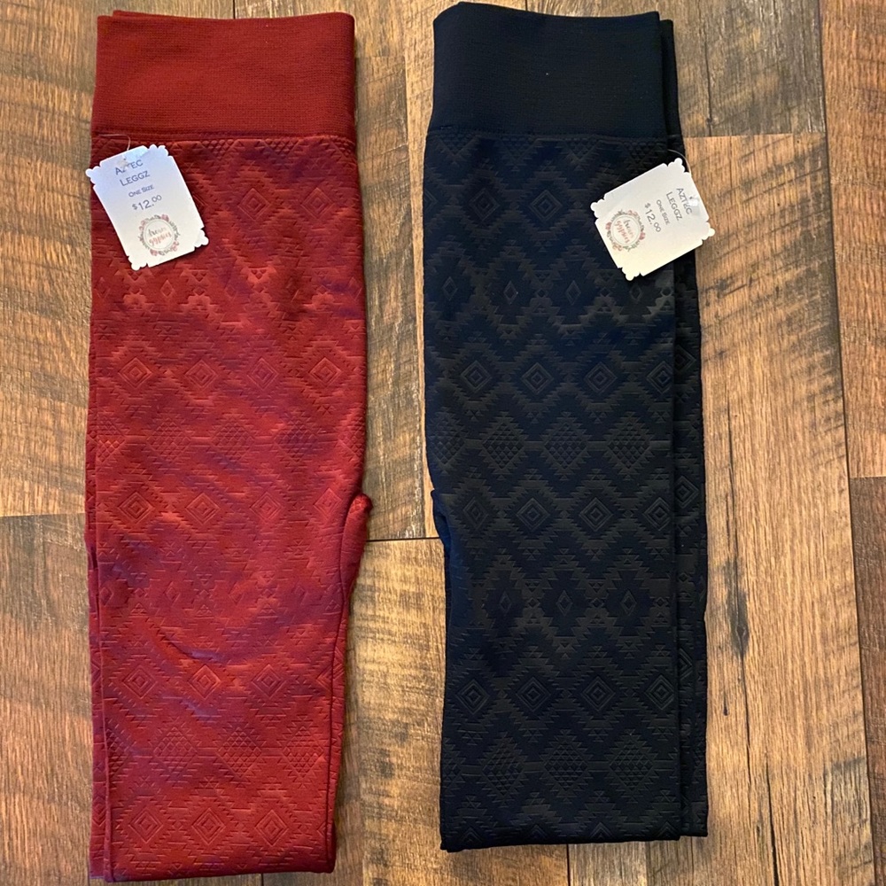 Navy Stretchy Aztec imprinted Design Leggings